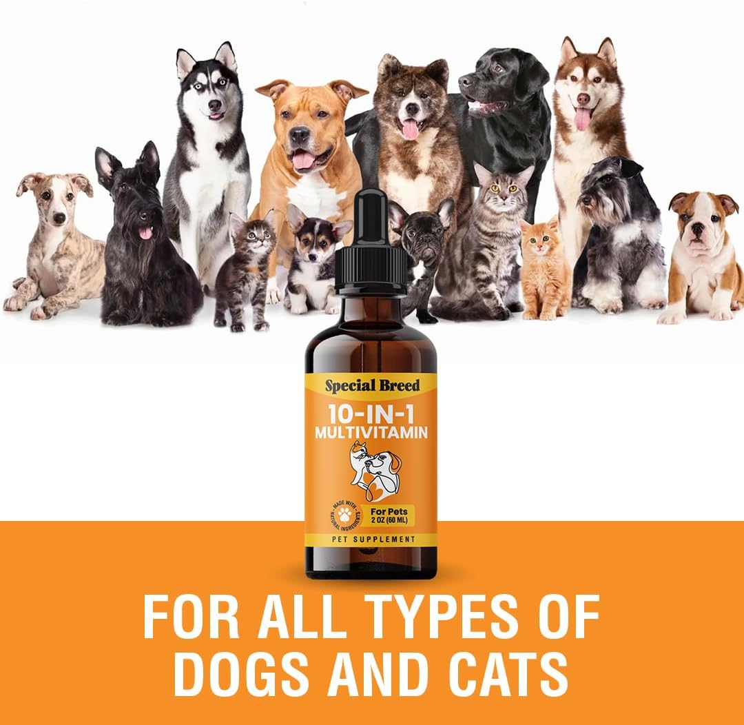 10-in-1 Liquid Multivitamin for Dogs and Cats -2 oz