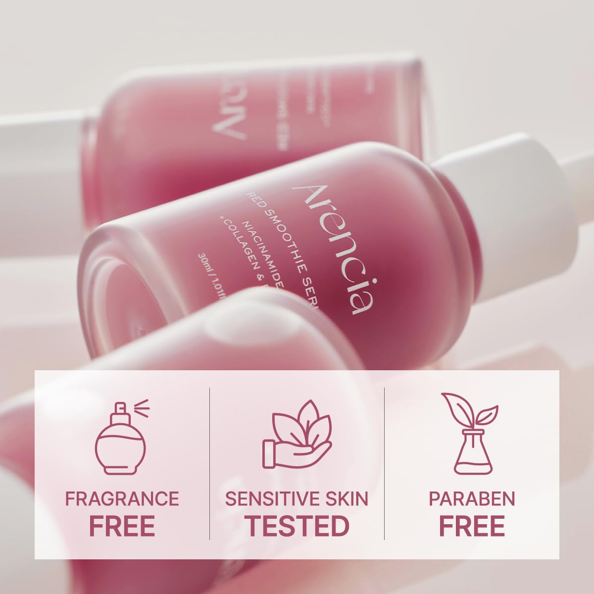 Arencia Red Collagen + Peptide Smoothie Serum -1.01 fl oz