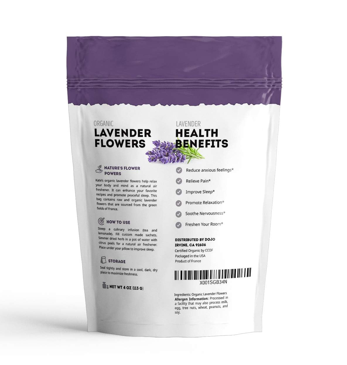 Kate Naturals Dried Lavender Flowers - 4oz