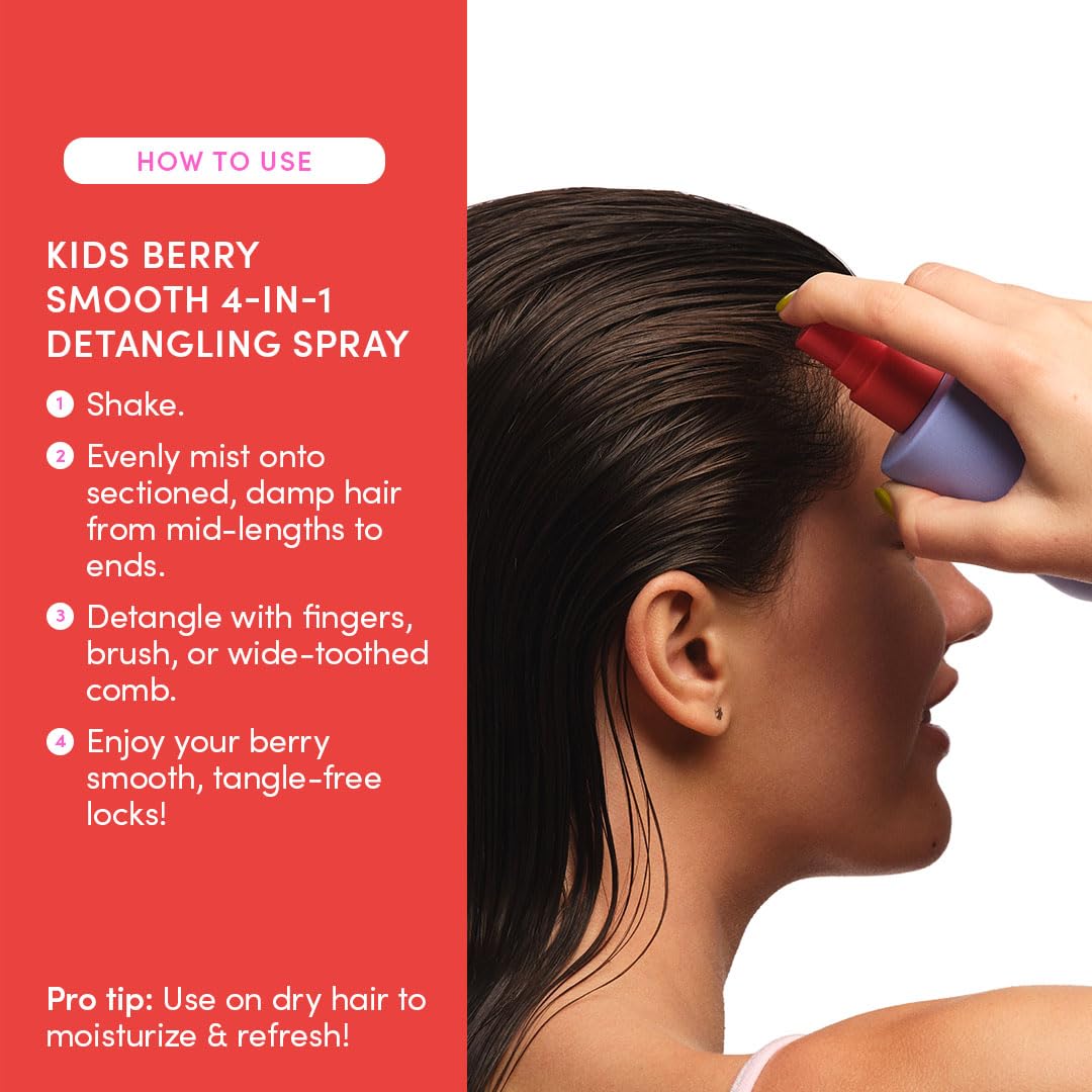 Evereden Kids Detangler Spray: 4-in-1 Leave-In Hair Spray