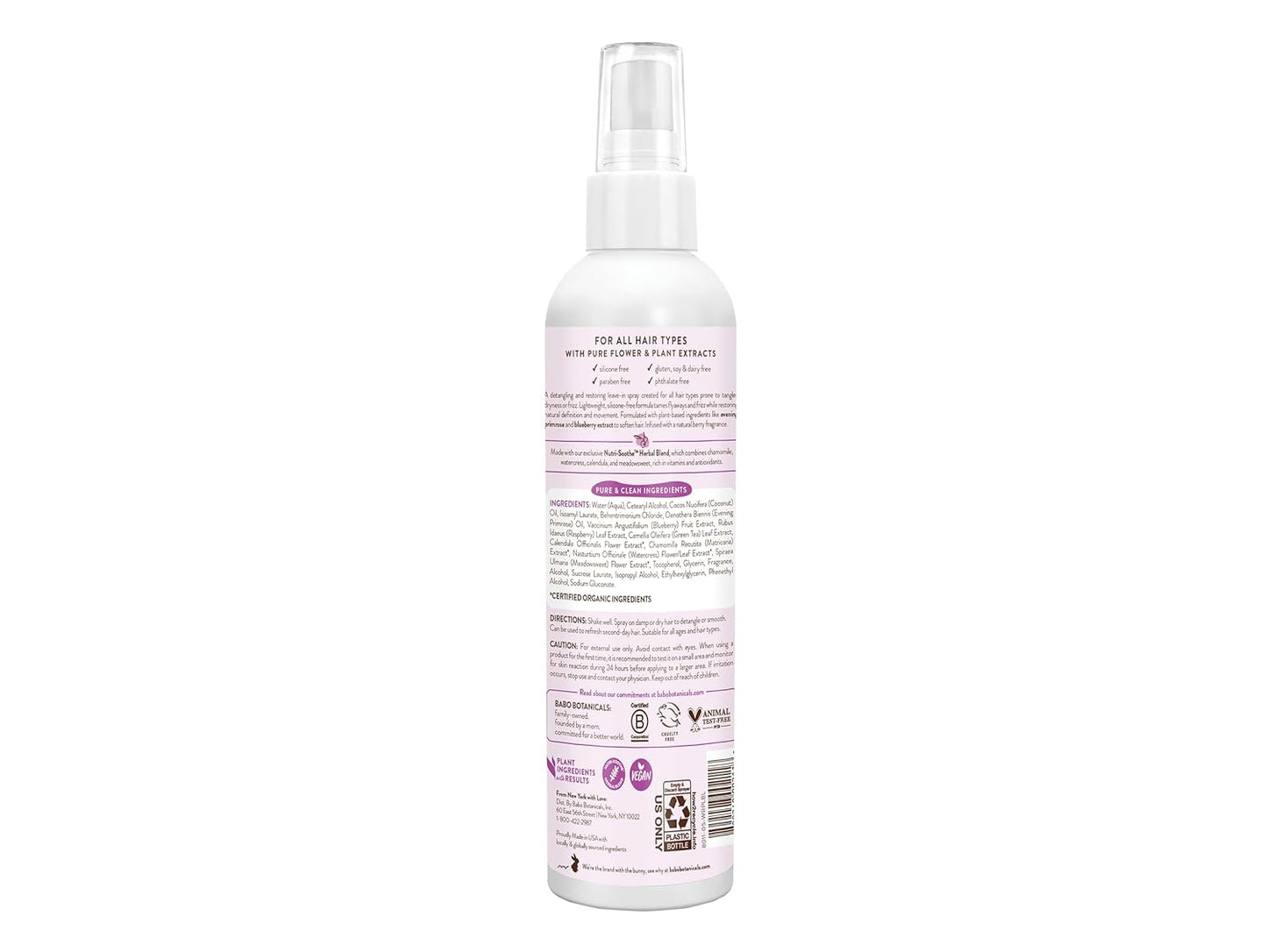 Babo Botanicals Smoothing Berry Conditioning Spray -8 fl oz