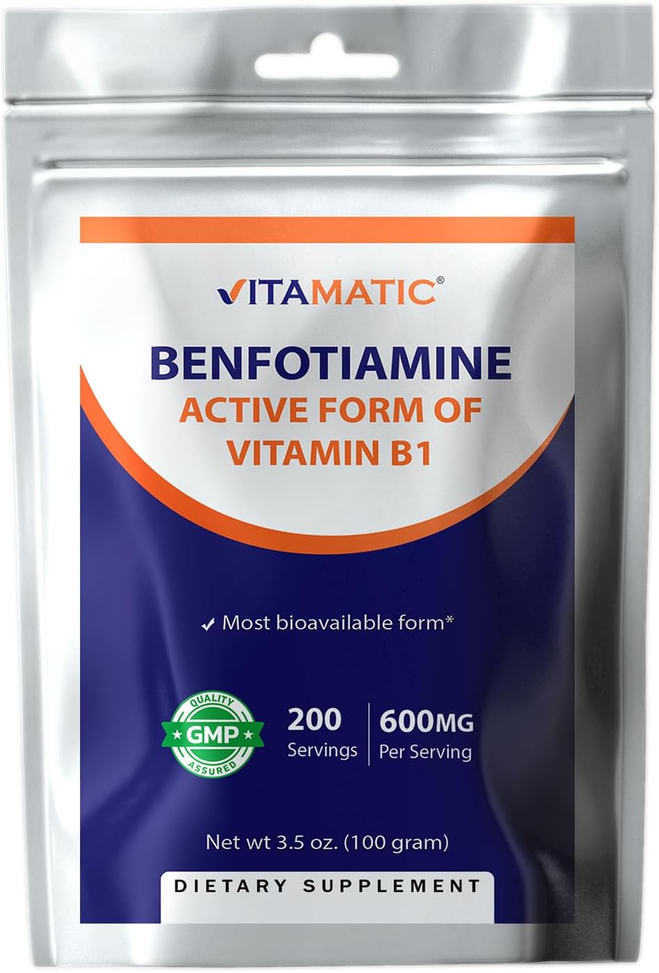 Vitamatic Benfotiamine Pure Powder 600 mg - 100 Grams