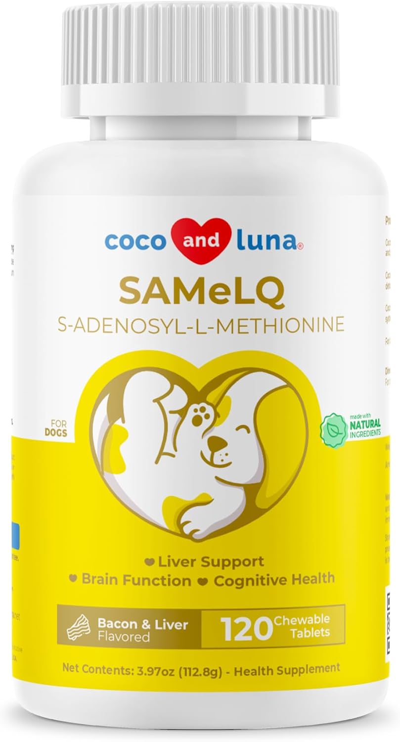 Coco and Luna Same for Dogs - S-Adenosyl-L-Methionine - 120 Chewable Tablets