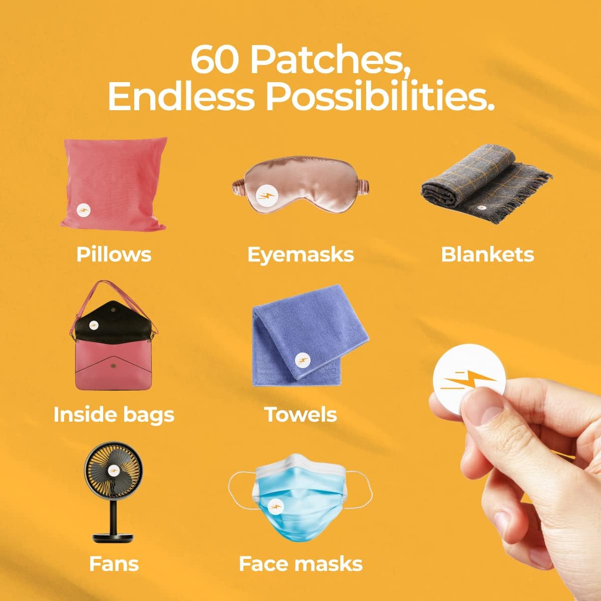 Gya Labs Active Energy Aroma Stickers for Masks 5 Packs-60 Patches