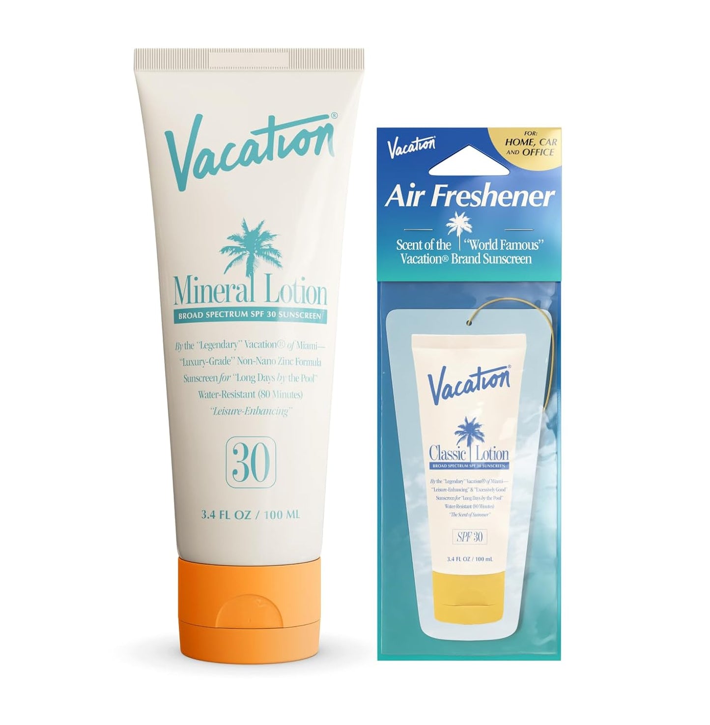 Vacation Mineral Lotion Sunscreen SPF 30 & Air Freshener 3.4 Fl. Oz.