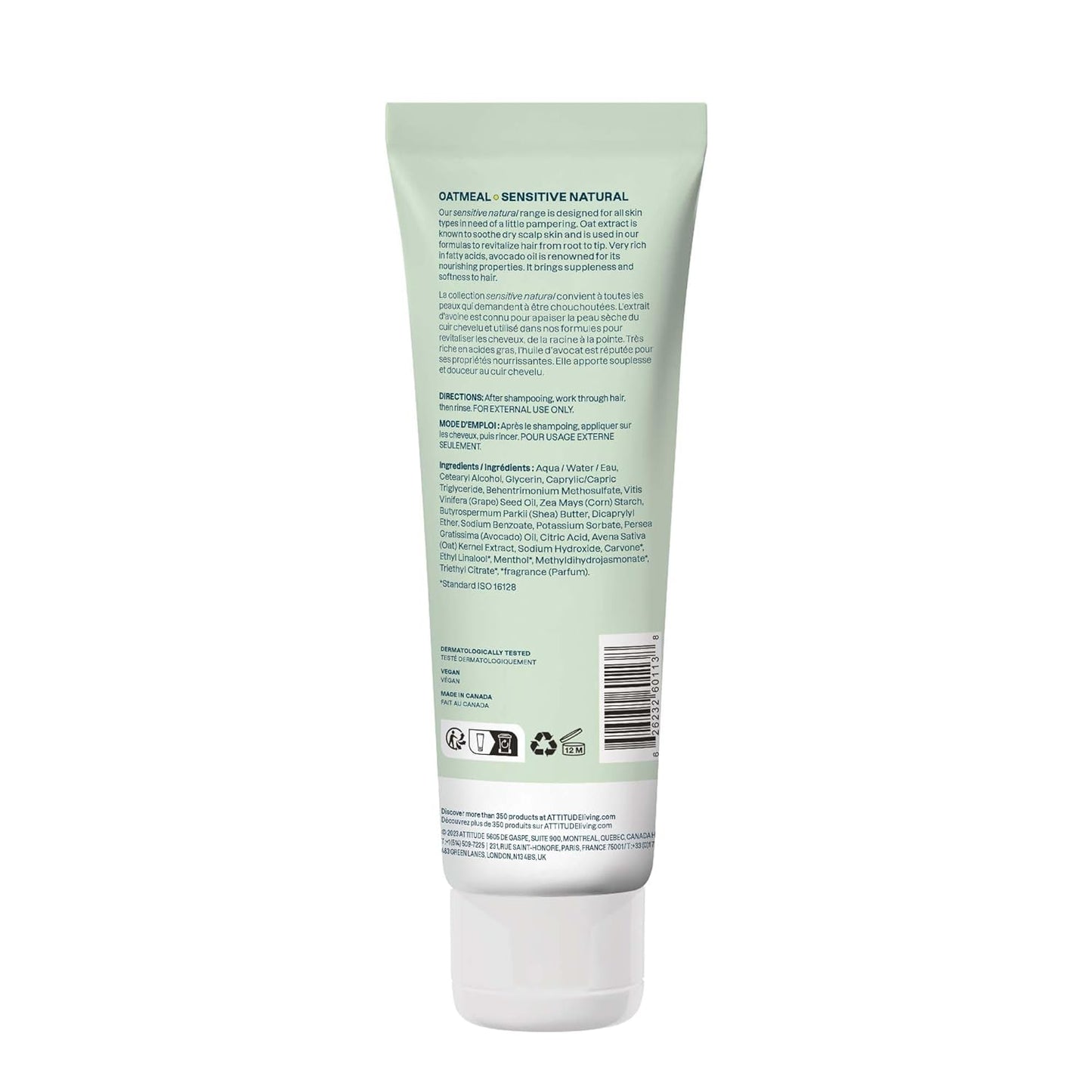 ATTITUDE Hair Conditioner for Sensitive Dry Scalp -8 Fl Oz