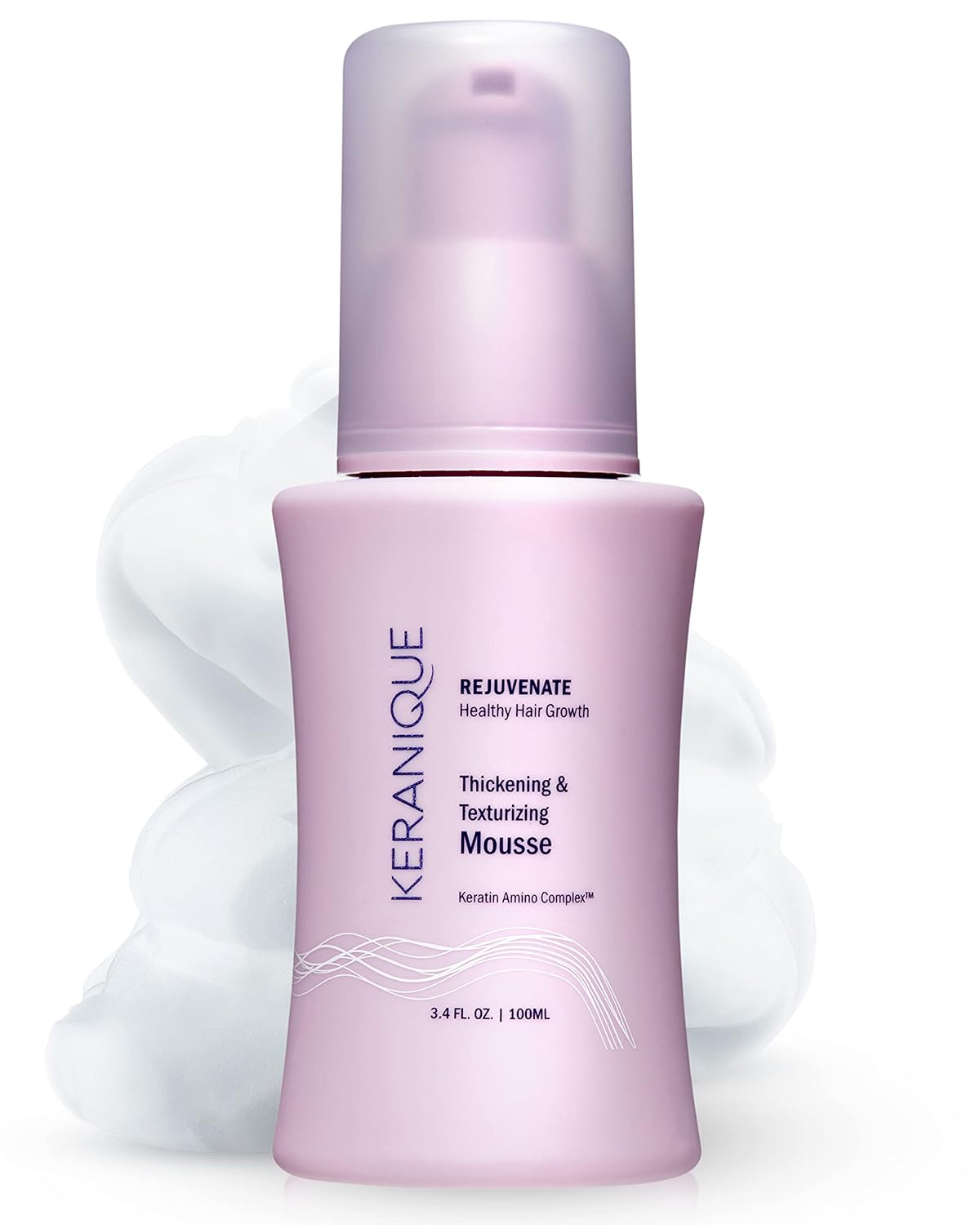 Keranique Volumizing Hair Mousse Thickening and Styling Anti-Frizz Foam Spray