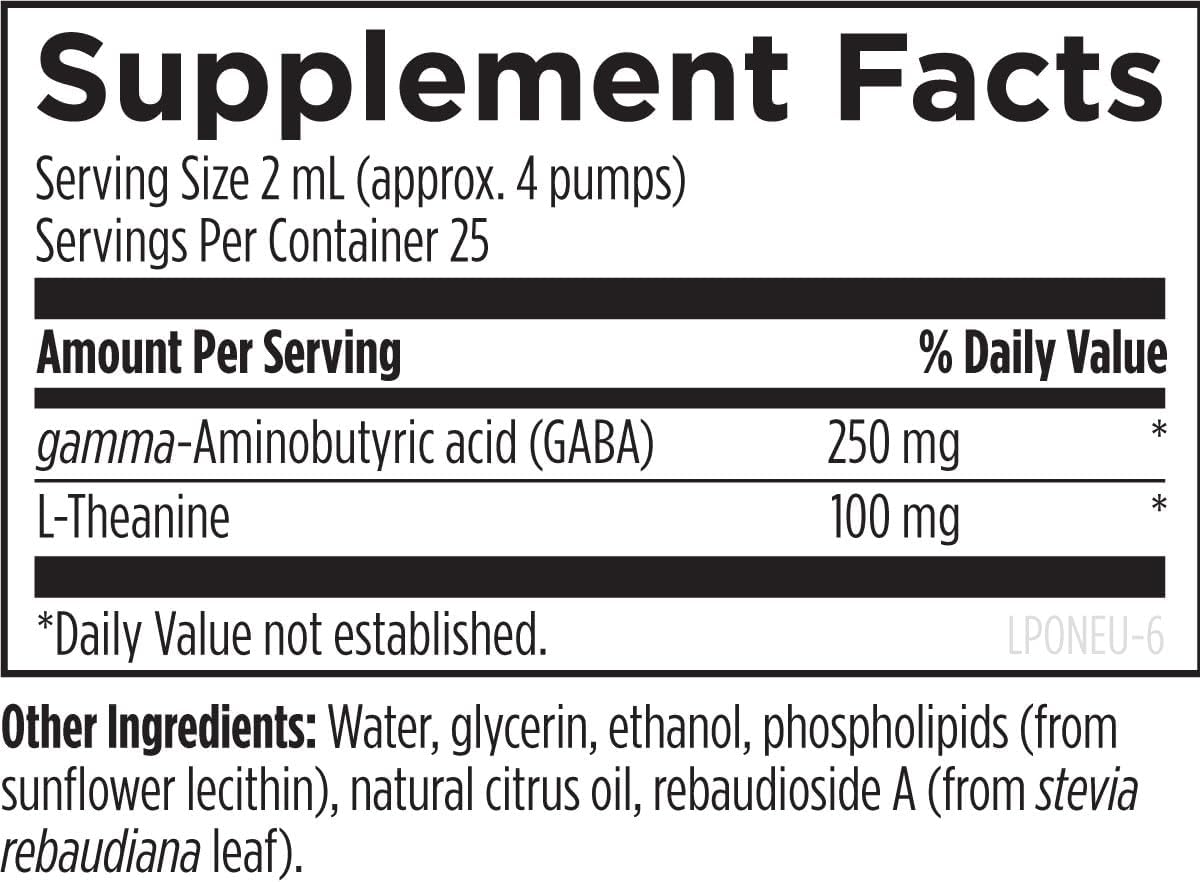 Designs for Health Liposomal NeuroCalm - Liquid GABA + L-Theanine to Support Calm + Healthy Stress Response 1.7oz