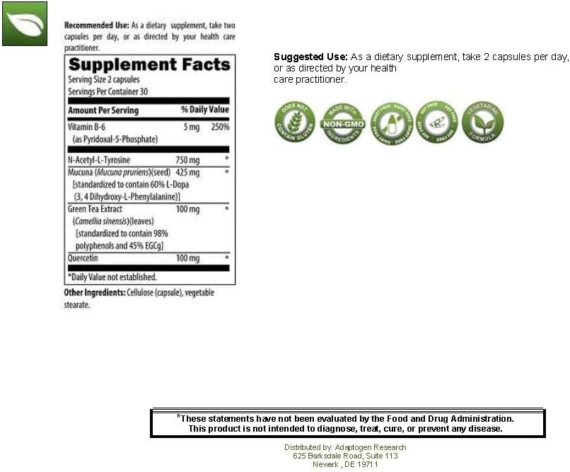 DopaLift Natural Production of Dopamine Brain Support 60 Vegetarian Capsules