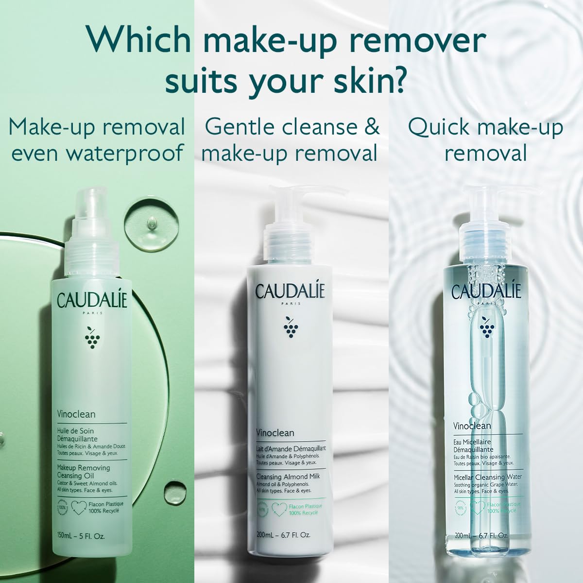 Caudalie Vinoclean Makeup Removing Cleansing Oil (2.5 Fl oz)