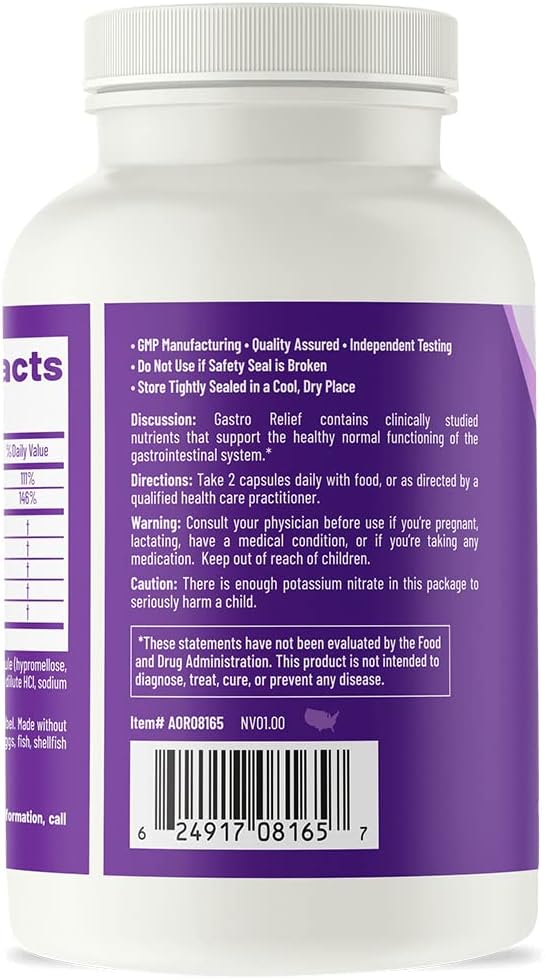 AOR, Gastro Relief, Natural Supplement 60 Capsules