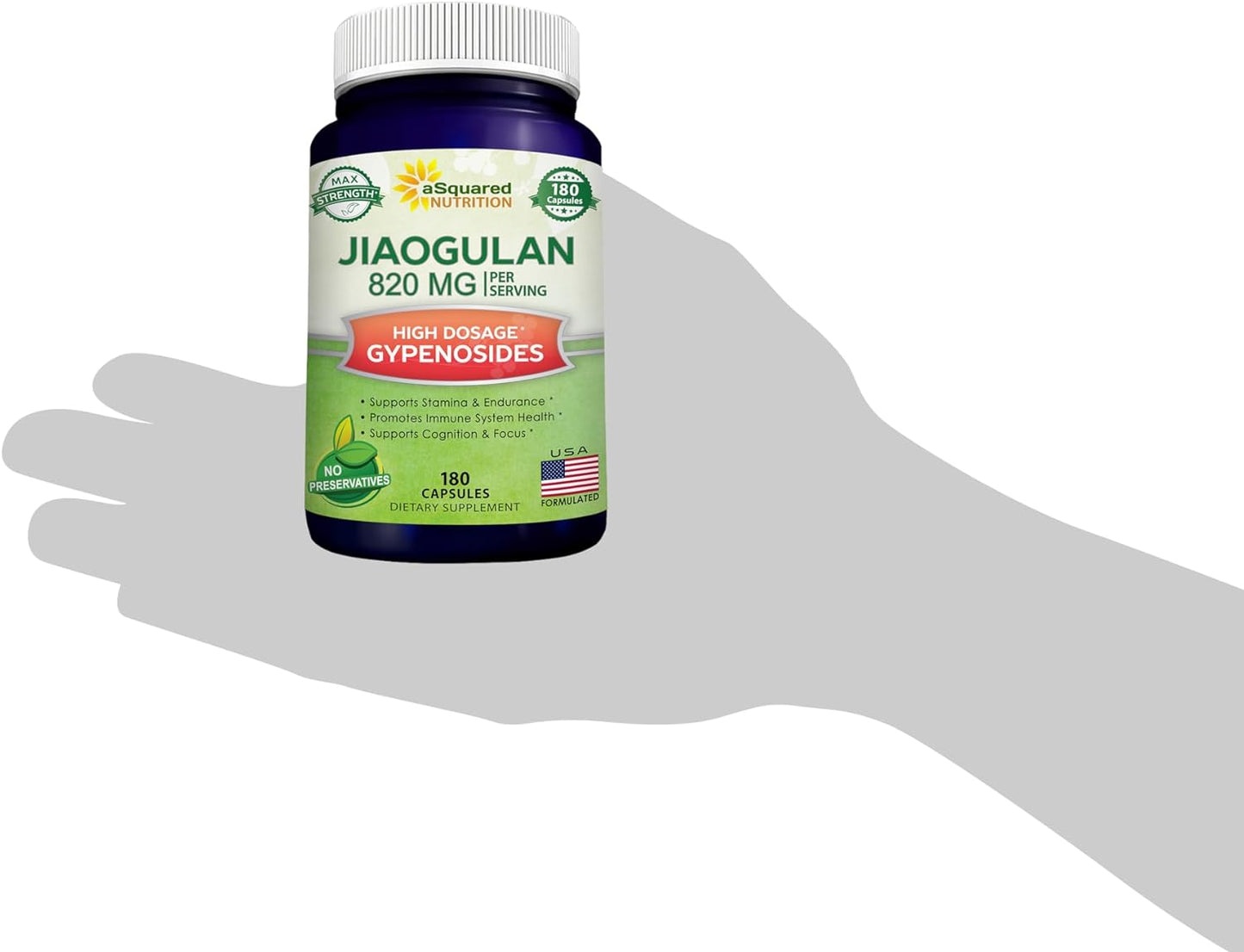 aSquared Nutrition Jiaogulan Supplement-180 Capsules