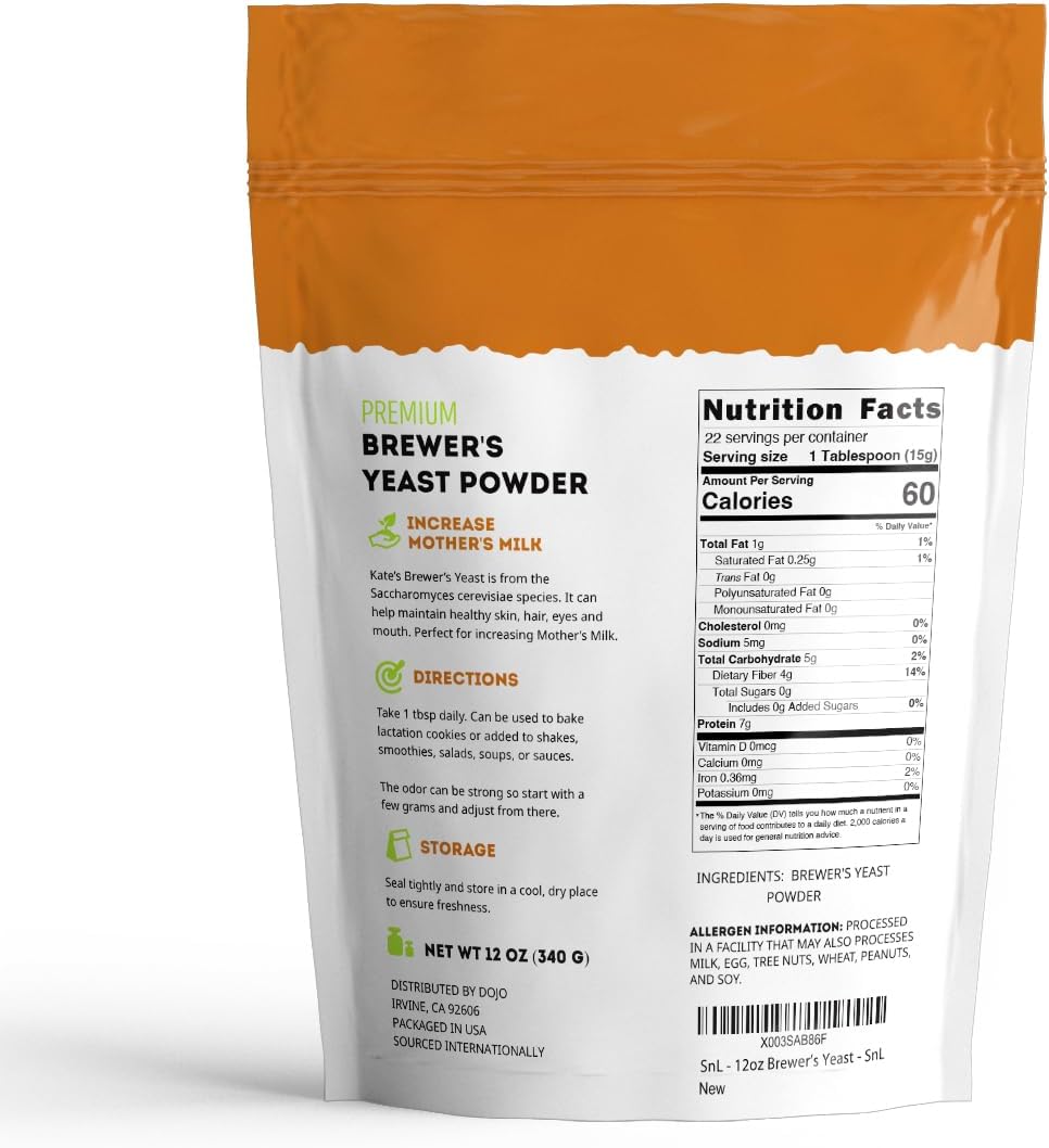Kate Naturals Brewers Yeast Powder -12 oz