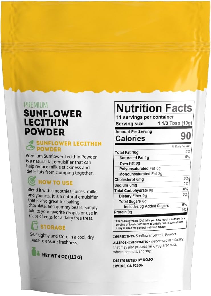 Kate Naturals Sunflower Lecithin Powder - 4 oz