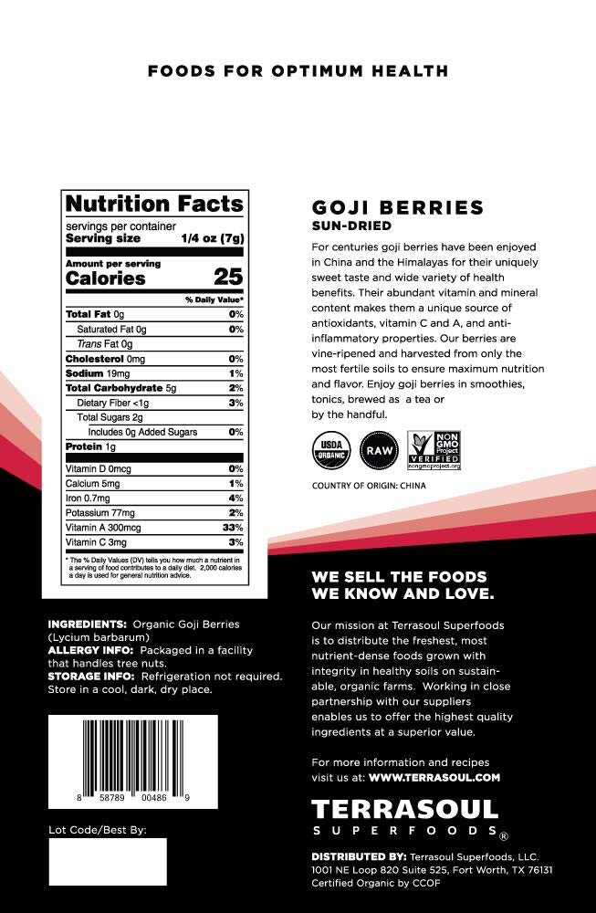 Terrasoul Superfoods Organic Goji Berries