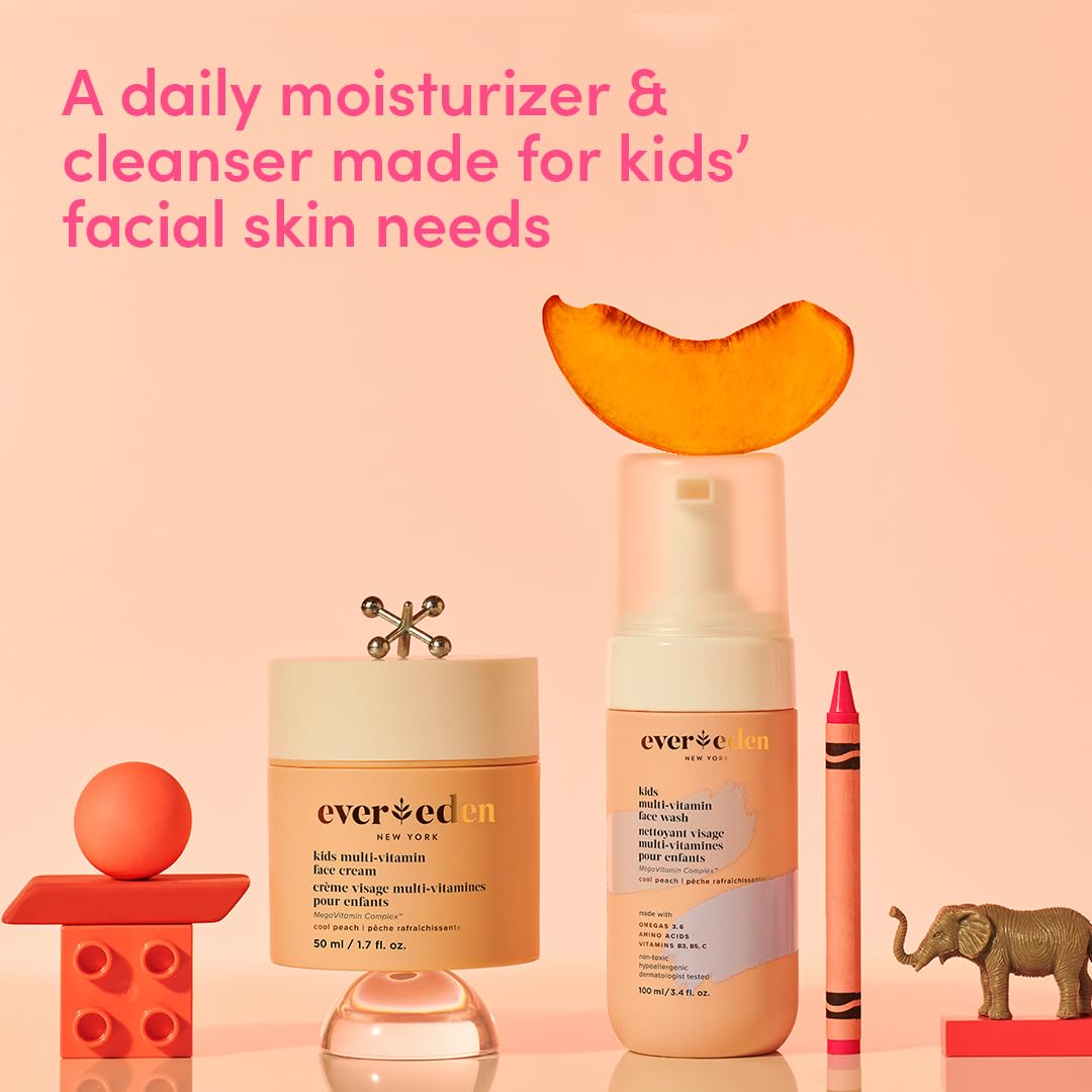 Evereden Kids Face Wash: Cool Peach, 3.4 fl oz