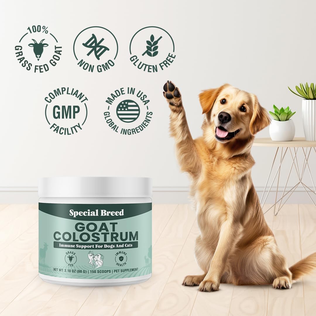 Special Breed Goat Colostrum for Dogs and Cats, Immune Support Supplement 2.10 oz