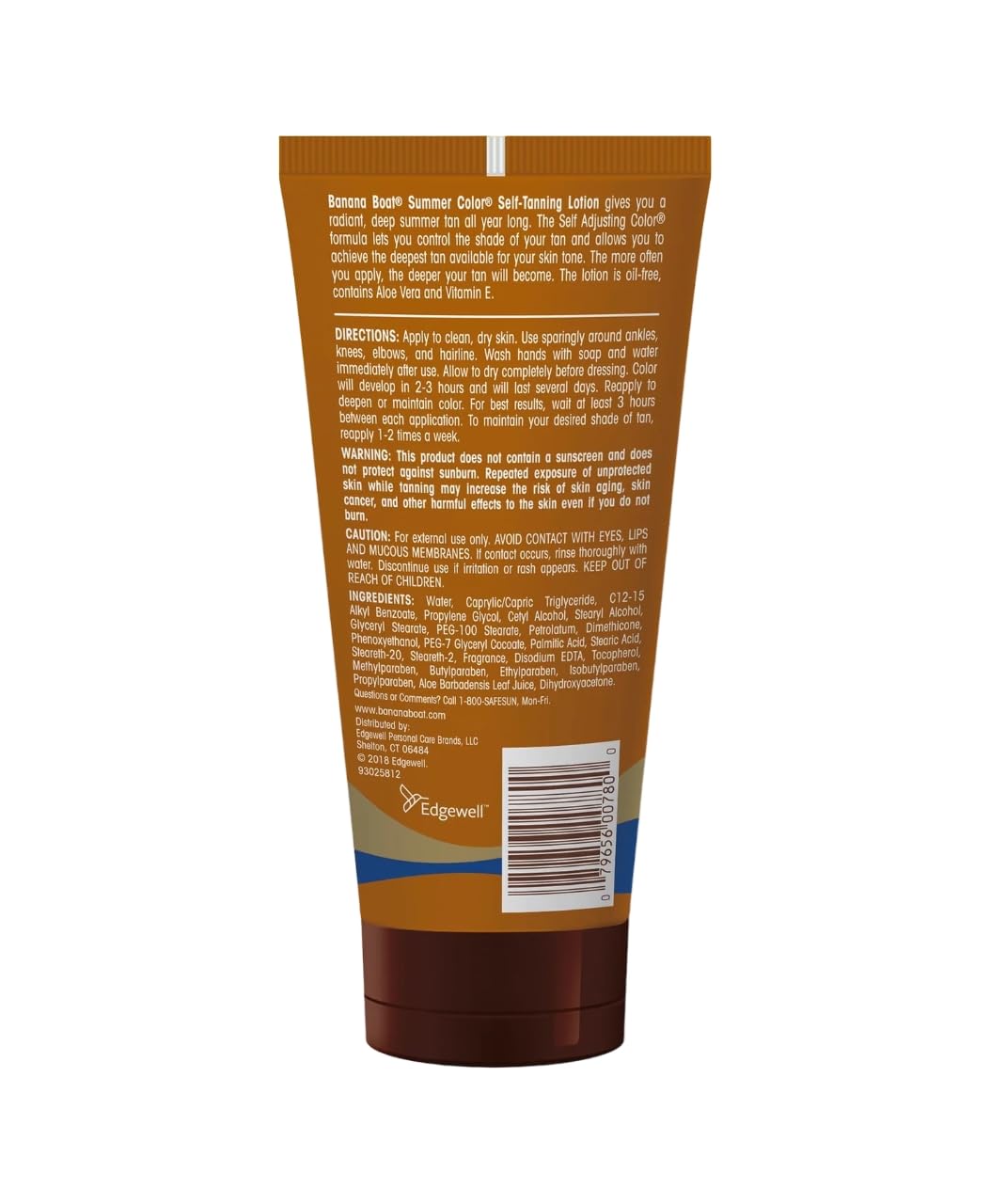 Banana Boat Summer Color Sunless Tinted Lotion, Light/Medium, 6 Fluid Ounces