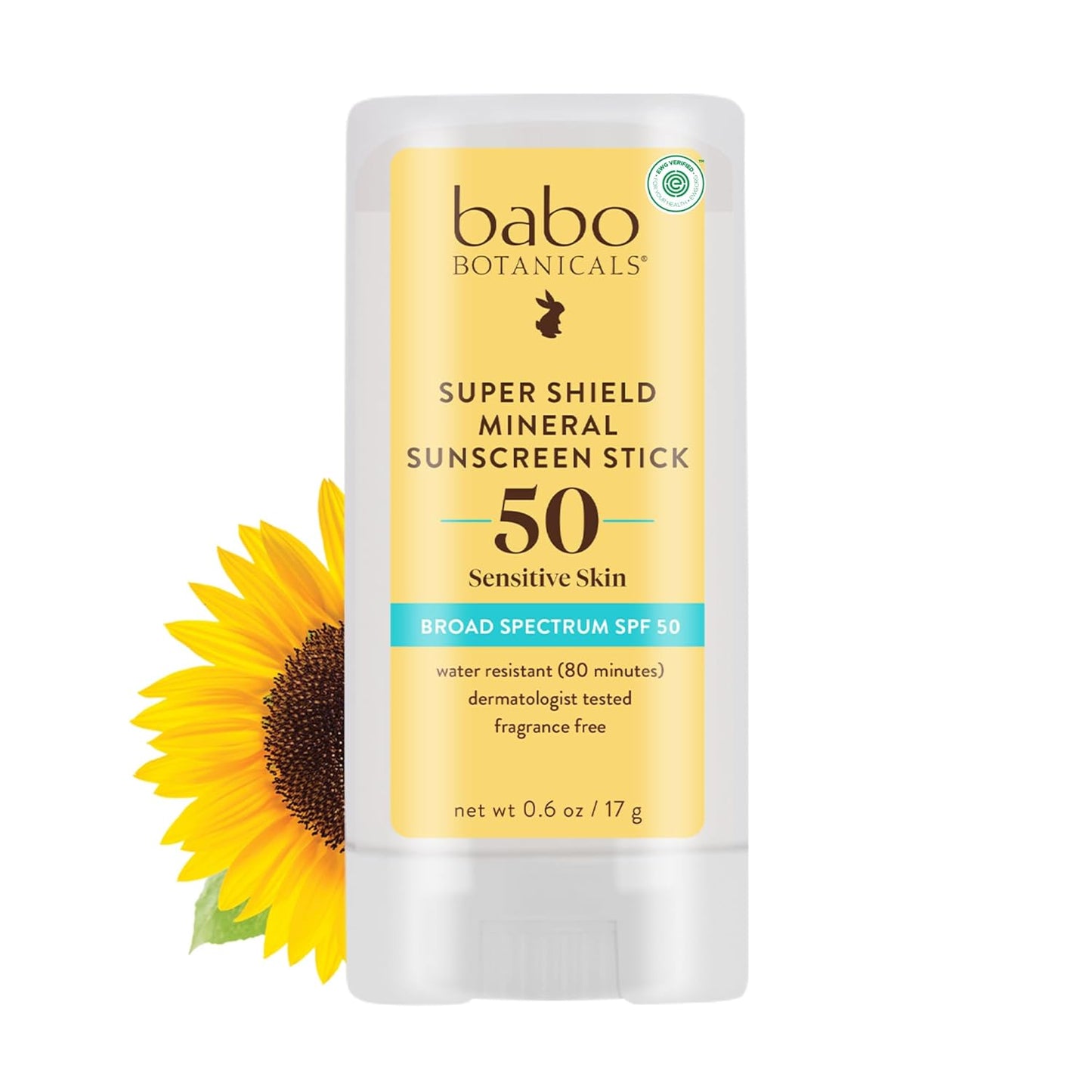 Babo Botanicals Super Shield SPF 50 Stick Sunscreen 0.6 oz