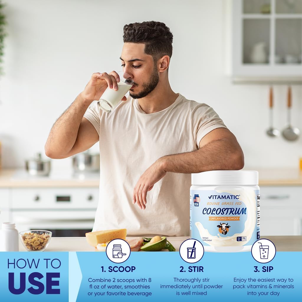 Vitamatic Bovine Colostrum 30% IgG Powder - 60 Gram
