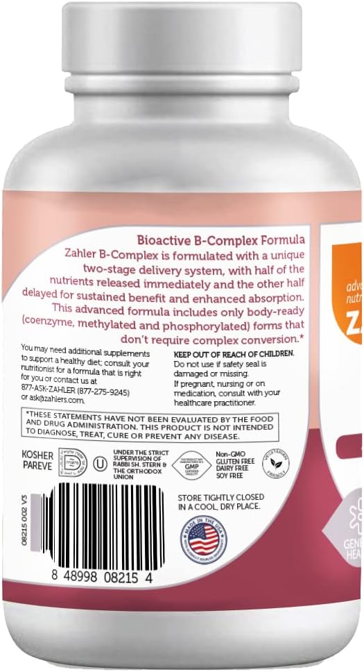 Zahler B Complex, Vitamin B Complex - 60 Tablets