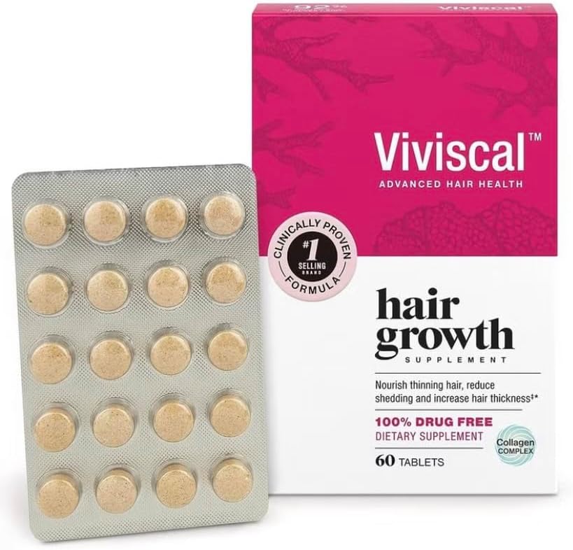 Viviscal Hair Growth Supplements for Women to Grow Thicker 60 Count