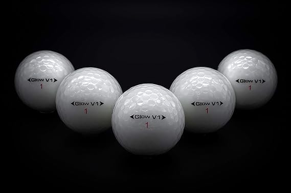 GlowGear Golf - GlowV1 Night Golf Balls with UV Flashlight, 2 Piece
