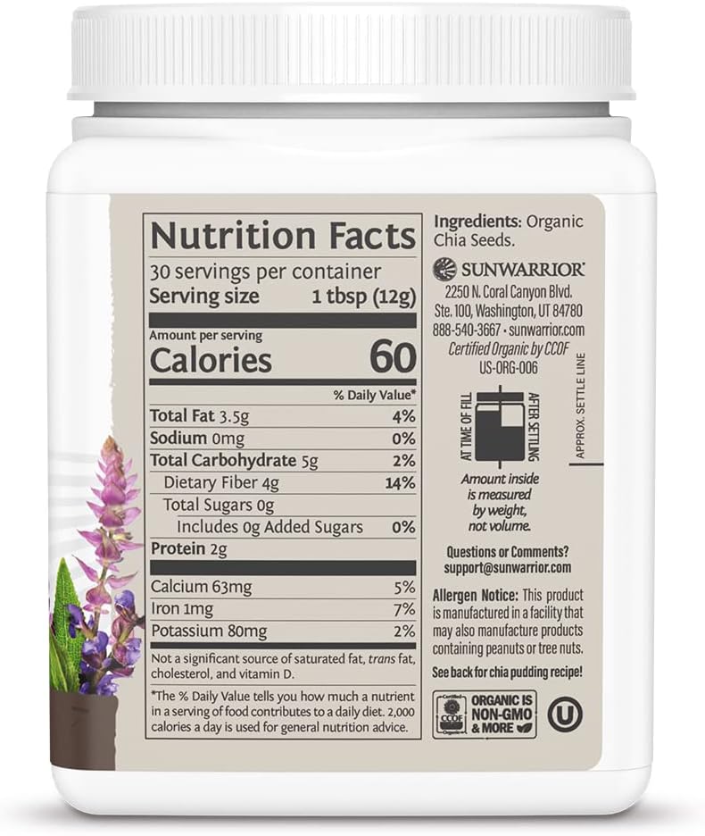 Sunwarrior harvest Chia Seeds Organic -12.69 oz