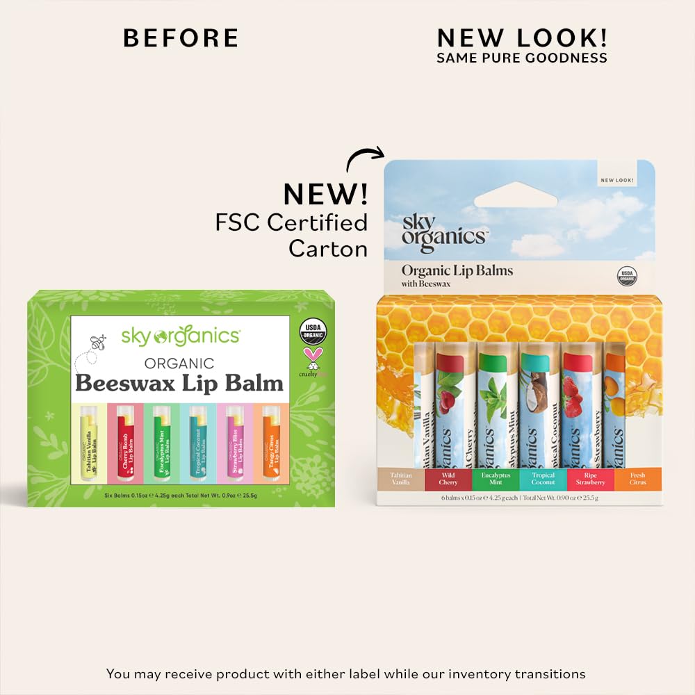 Sky Organics Organic Beeswax Lip Balms