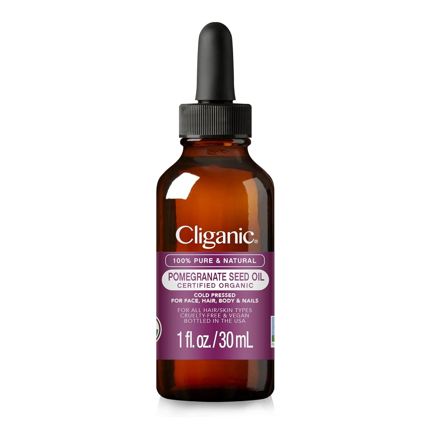 Cliganic Organic Pomegranate Seed Oil, 100% Pure - For Face, Skin