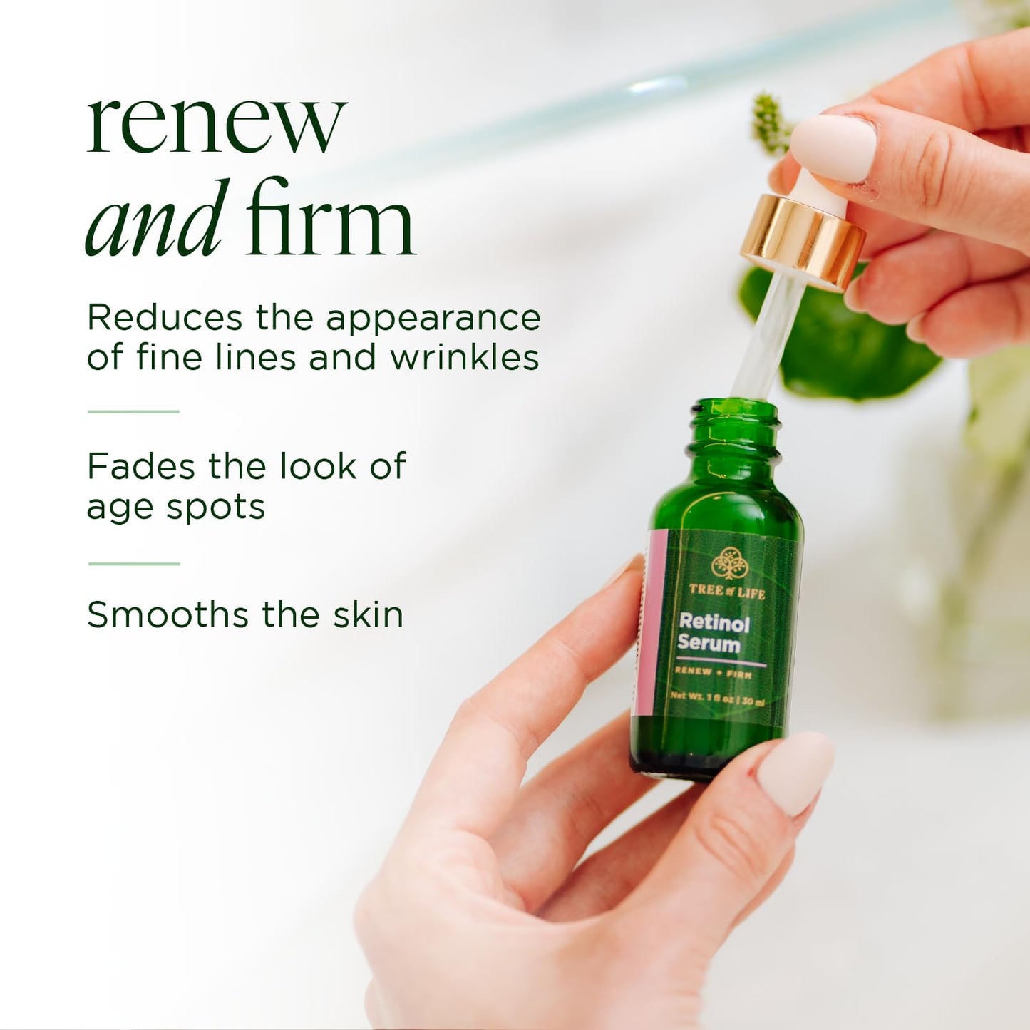 Tree of Life Retinol Serum for Face w/Hydrating Hyaluronic Acid