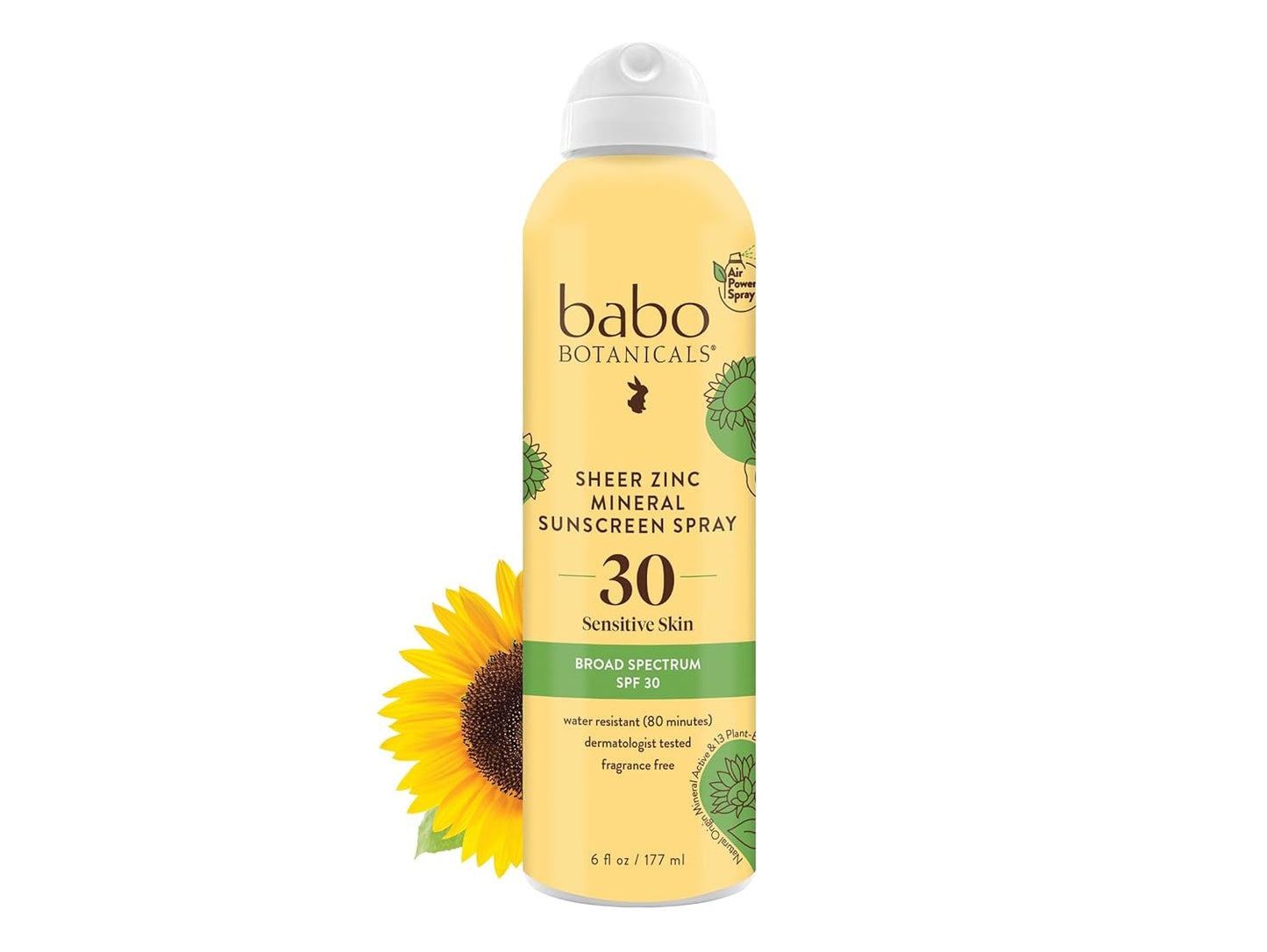 Babo Botanicals Sheer Zinc Continuous Sunscreen Spray SPF30 - 6 fl oz