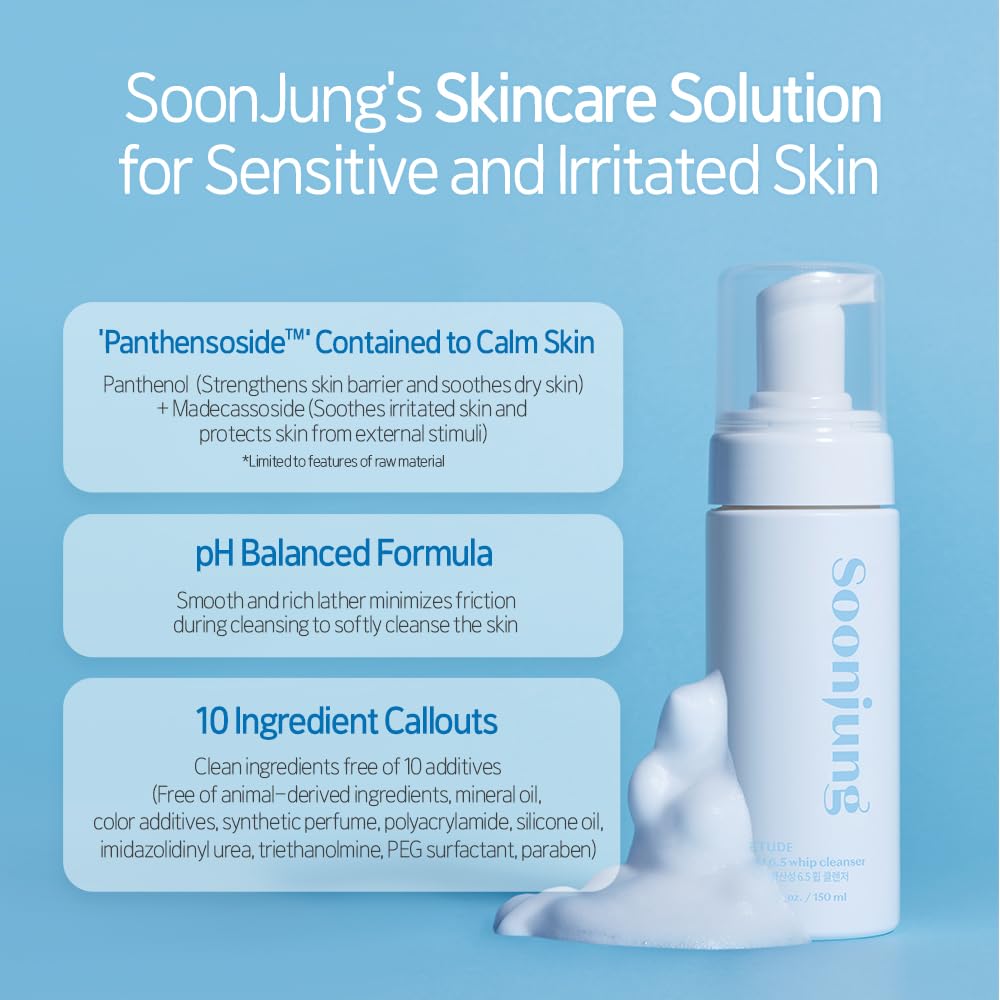 ETUDE SoonJung pH 6.5 Whip Facial Cleanser 5.1 fl. oz.
