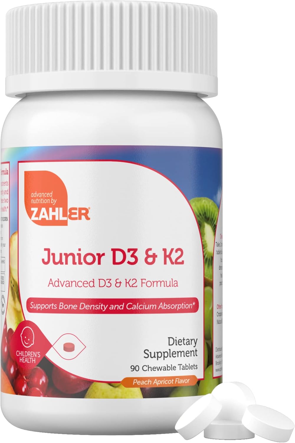 Zahler - Junior Vitamin D3 + K2 Chewable 90 Tablets