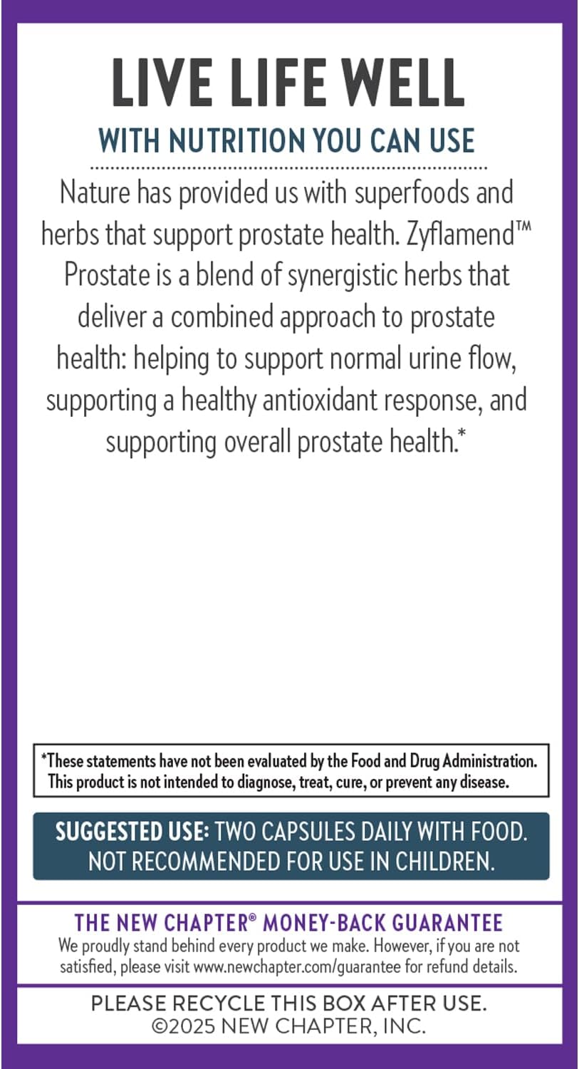 New Chapter Zyflamend Prostate - 60 Count