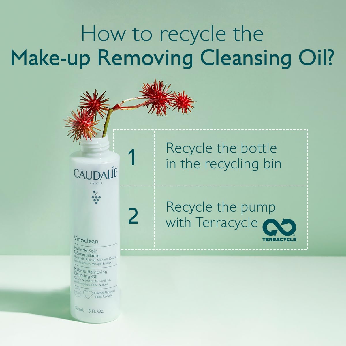 Caudalie Vinoclean Makeup Removing Cleansing Oil (2.5 Fl oz)