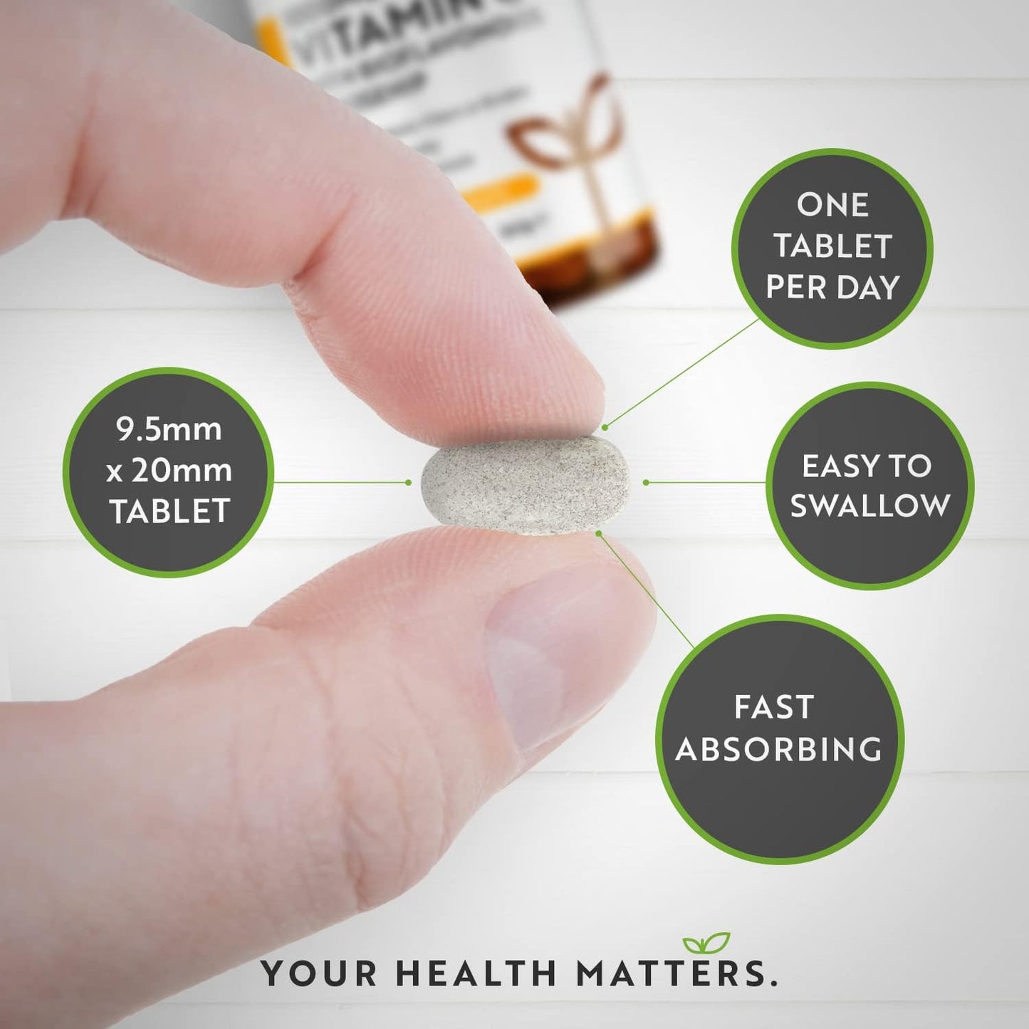 Vitamin C Bioflavonoids & Rosehip – 180 Premium Vegan & Vegetarian Tablets