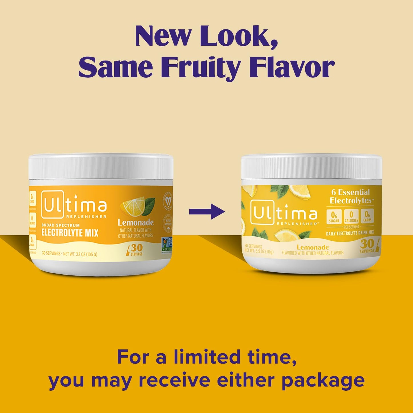 Ultima Replenisher Daily Electrolyte Powder Drink Mix – Sugar Free – Lemonade, 30 Servings
