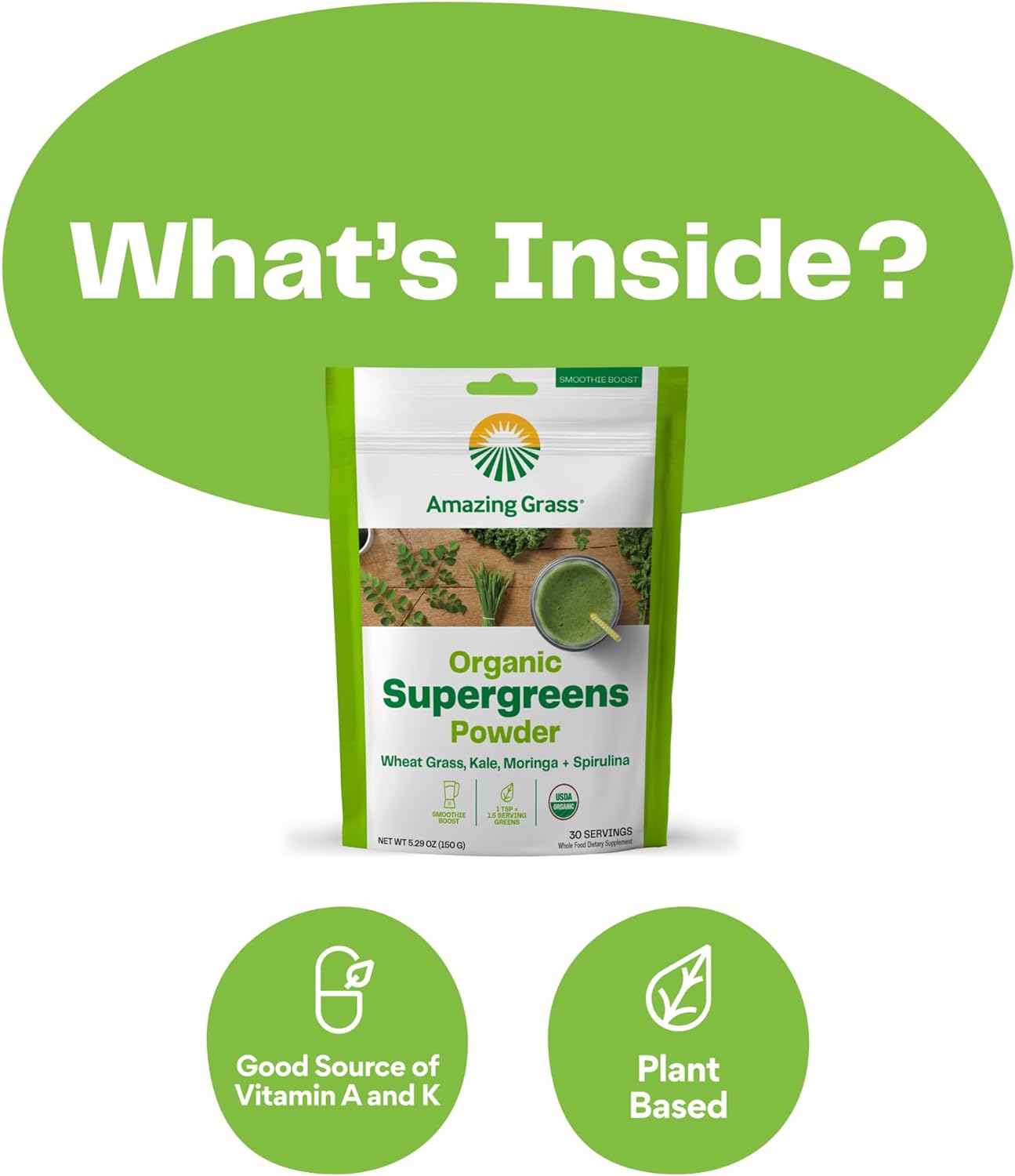Amazing Grass Super Greens Booster 30 Servings