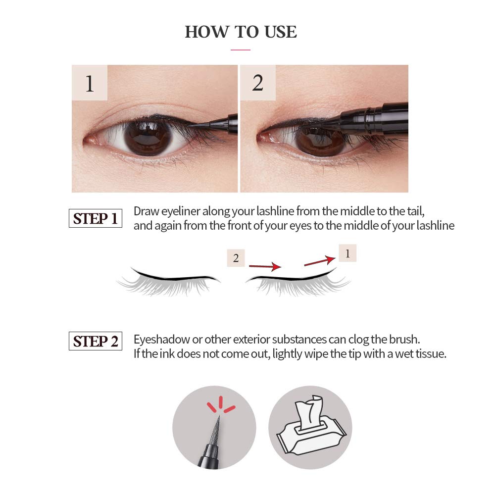ETUDE Drawing Show Brush Eyeliner 0.021 Ounce