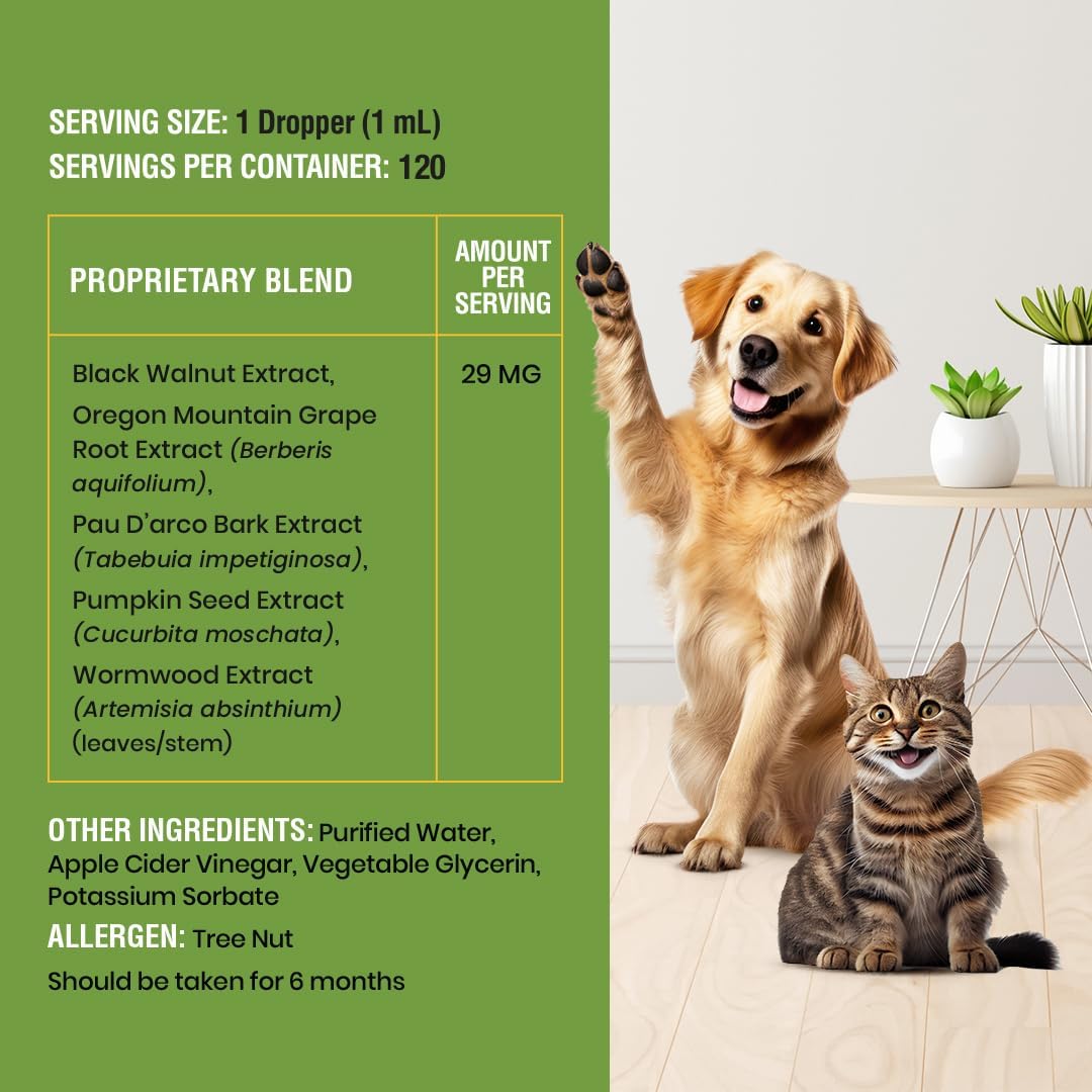 Dewo Herbal Cleanese Cats and Dogs Natural Broad Spectrum Treatment - 4oz