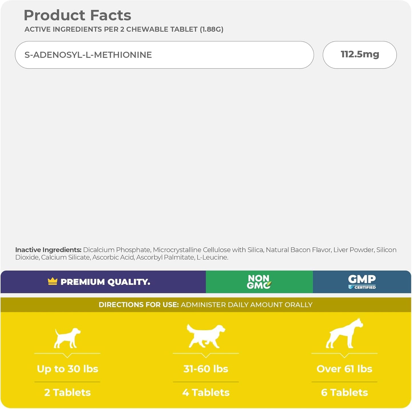 Coco and Luna Same for Dogs - S-Adenosyl-L-Methionine - 120 Chewable Tablets