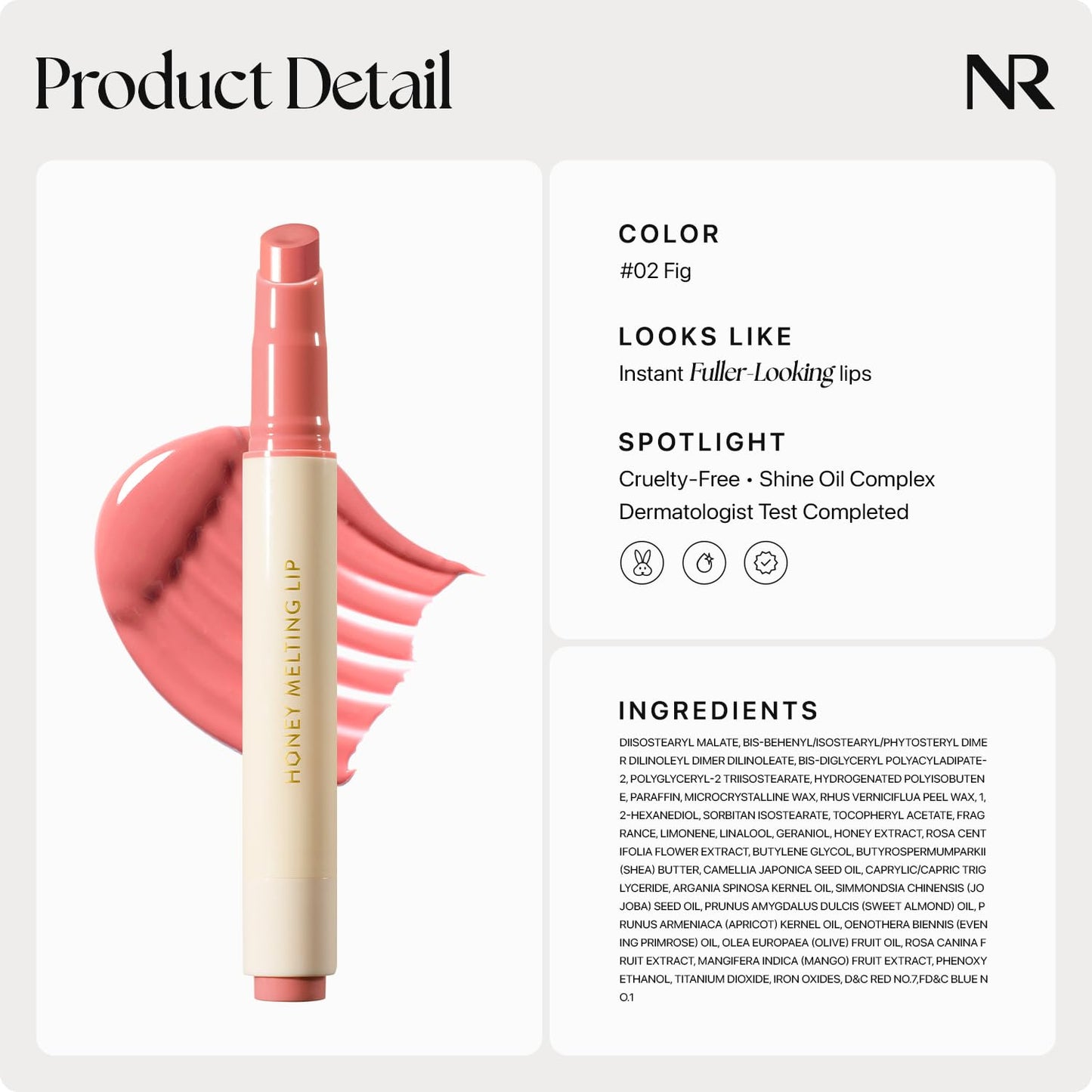 Nature Republic HONEY MELTING LIP (02 FIG) SOFT LIP STICK