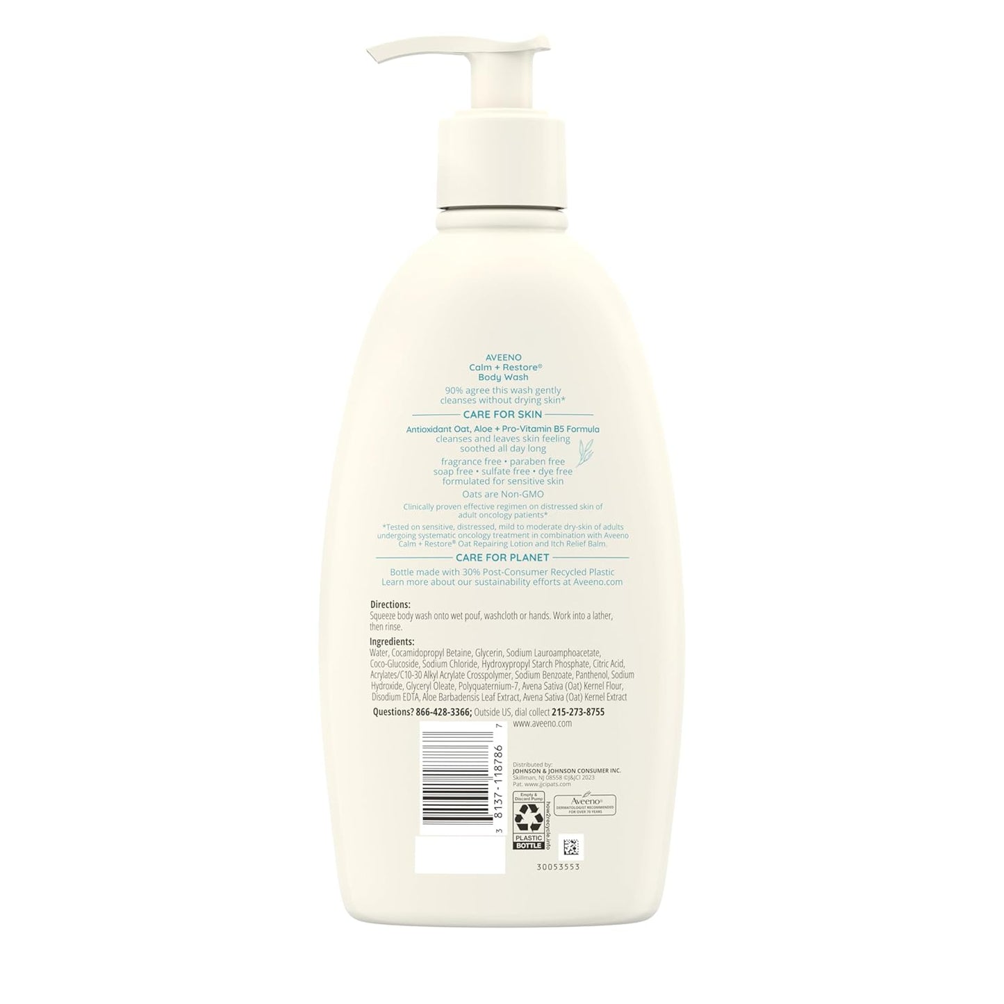 Aveeno Calm + Restore Daily Body Wash - 18 fl. oz