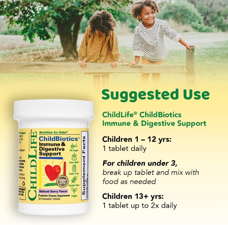 CHILDLIFE ESSENTIALS ChildBiotics Immune & Digestive Support 30 Tablets