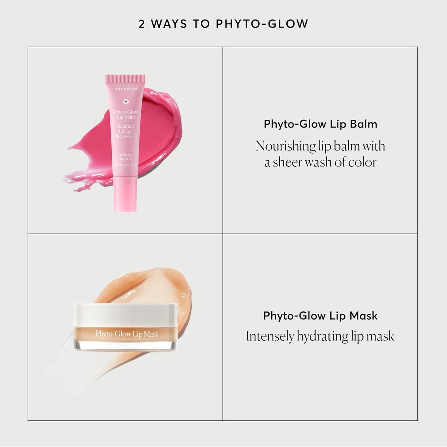 Naturium Phyto-Glow Lip Balm,Glossy Finish - 0.34 oz Camellia