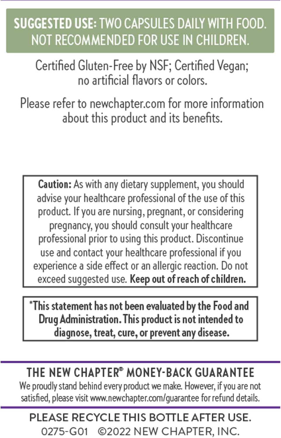 New Chapter Superfood Reishi Mushroom Capsules - 60 ct