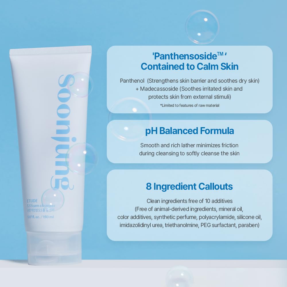 ETUDE SoonJung 5.5 Foam Cleanser 5.1 fl. oz. (150ml)