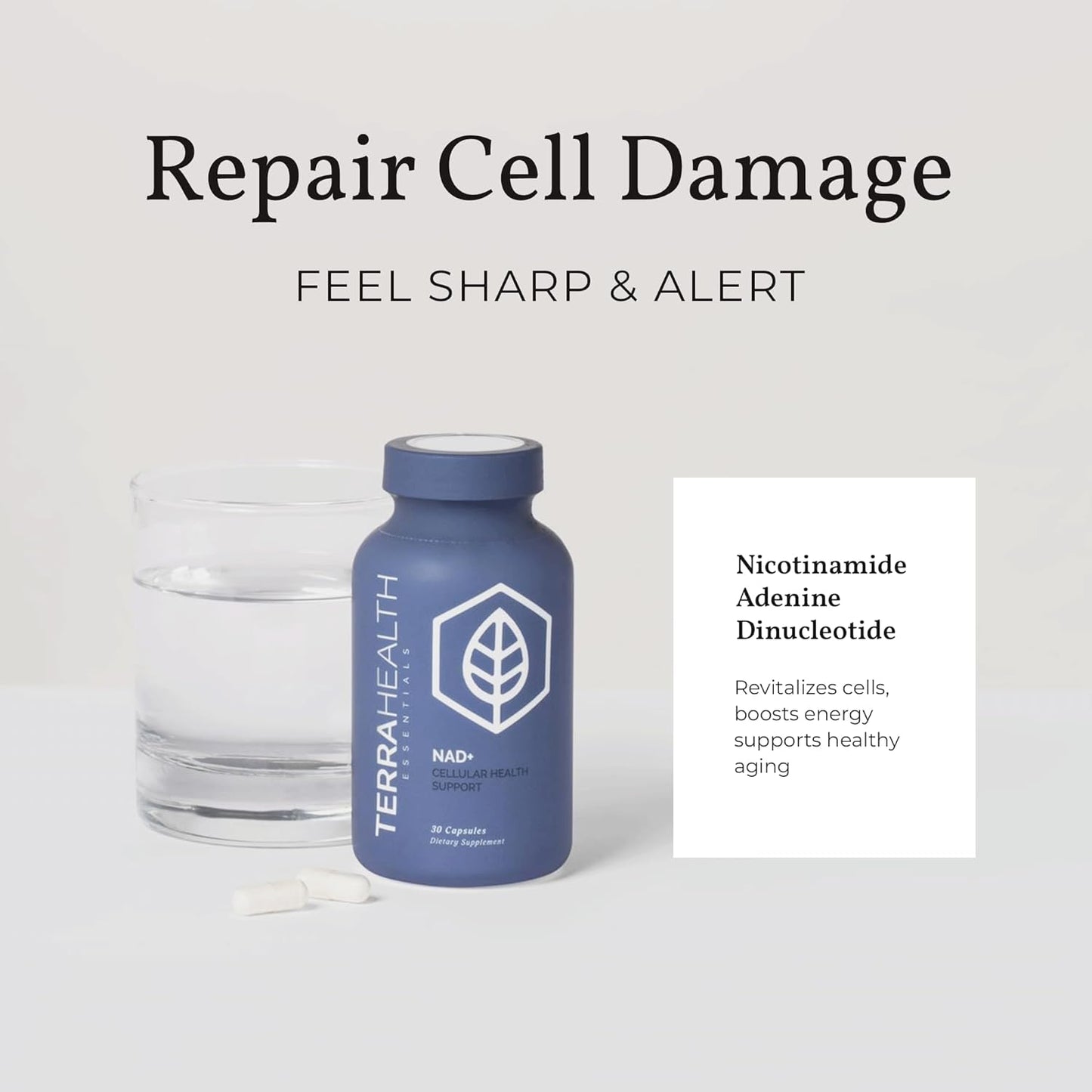 Terra Health Essentials NAD+ - Cellular Energy, 30 capsules