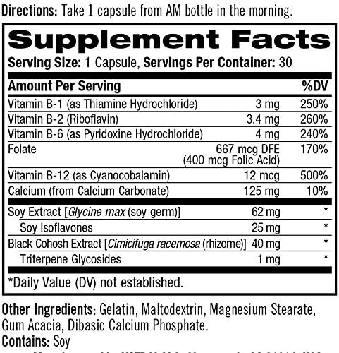 Natrol Complete Balance A.M./P.M. Capsules for Menopause Relief, 30 Count